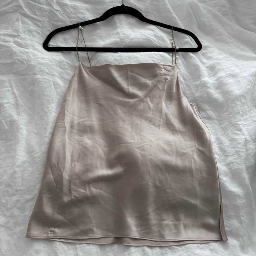 Cami NYC Busy Pearl Strap Cami in Oat Size XS